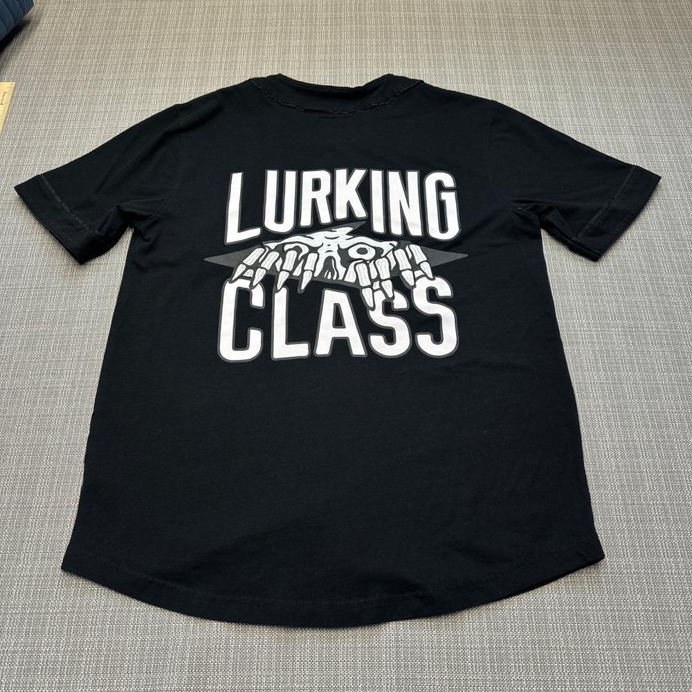 Lurking Class Black Baseball‎ Jersey Shirt Mens Large Skull Graphic Streetwear